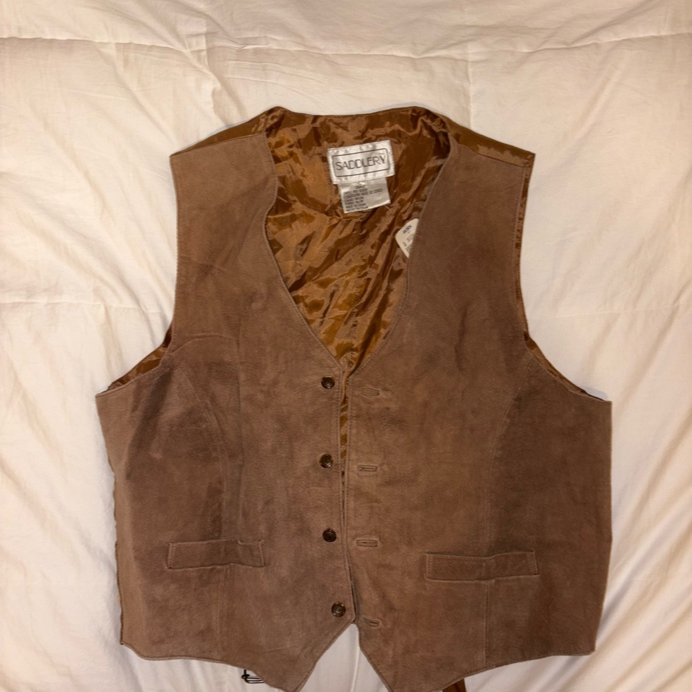 Saddlery Brown Suede Vest